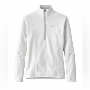 Patagonia Women's White Half-Zip Fleece Pullover